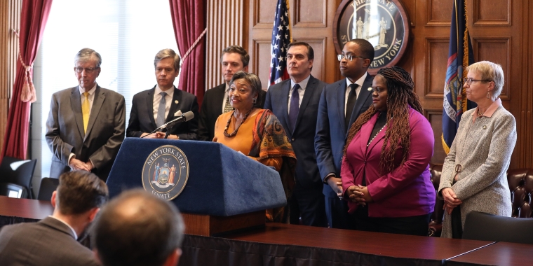 Senate Majority to Build On Election Reforms and Further Empower New York Voters Members of the majority conference present recent election reforms.