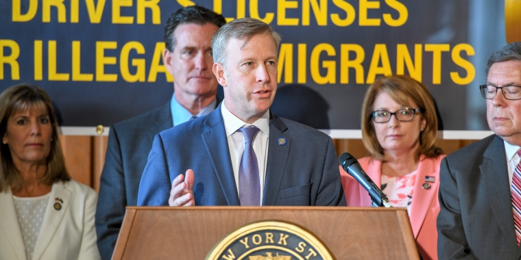 Senator Jacobs and his Republican colleagues speaking in opposition to the Green Light bill that will enable illegals to obtain driver's licenses.